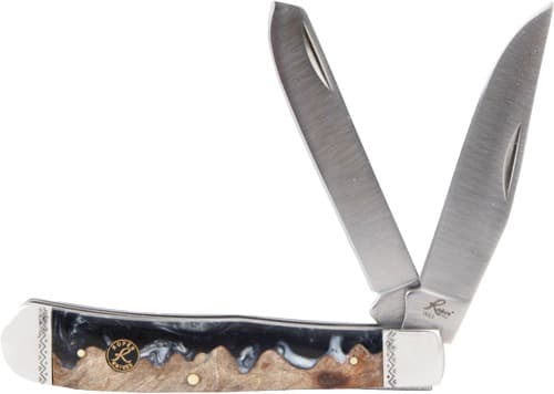 ABKT ROPER LAHAR SERIES 2BLADE TRAPPER 3.25" WOOD RESIN HNDL
