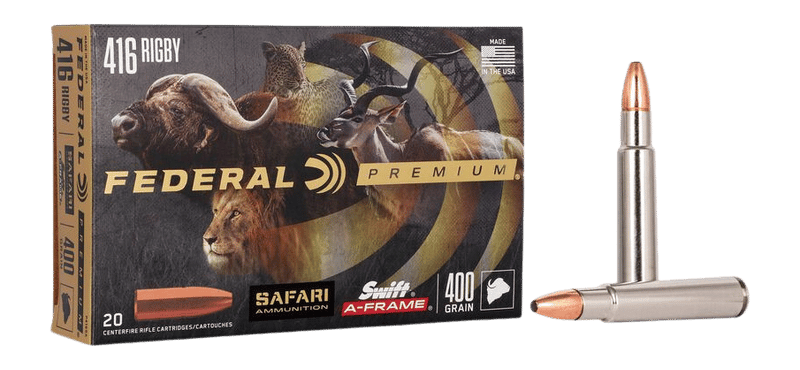 Federal P416SA Premium Safari Cape-Shok 416Rigby 400gr Swift A Frame 20 Per Box/10 Case