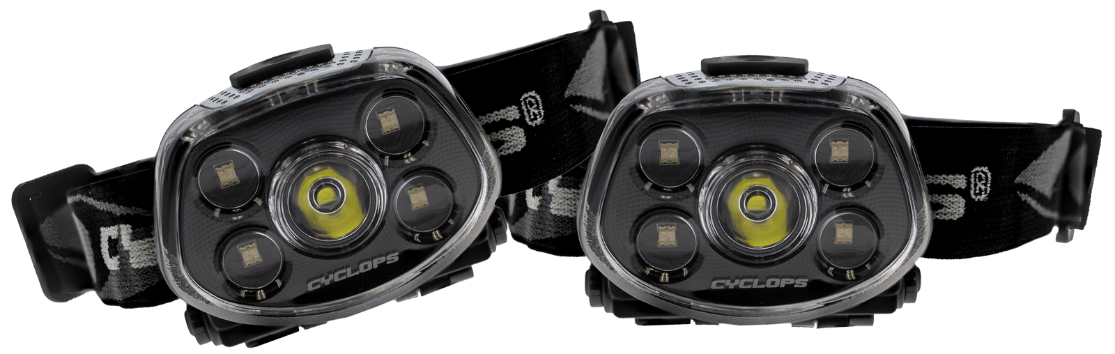 Cyclops CYC-HLFXP-2PK Force XP LED Headlamp  Black 3.2/5.5/15/350 Lumens Red/Green Cree LED
