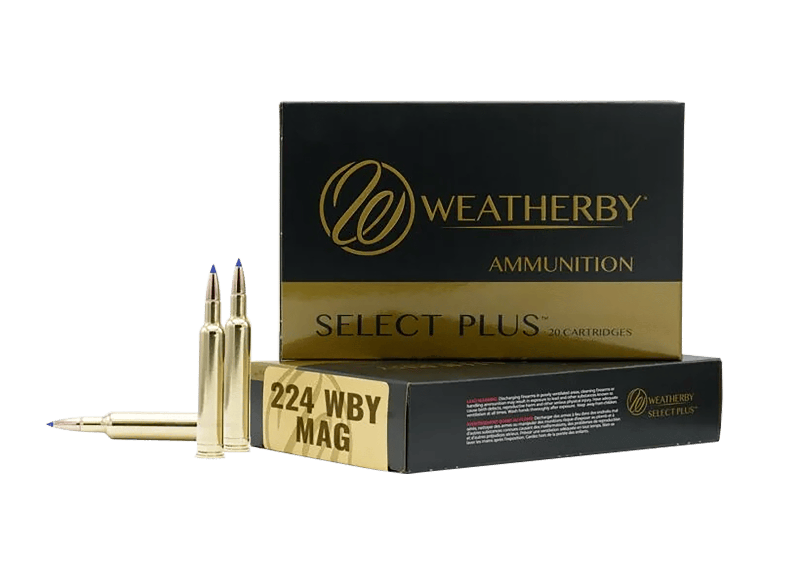 Weatherby M22437HCB   224WthbyMag 37gr Hammer Custom 20 Per Box/10 Case