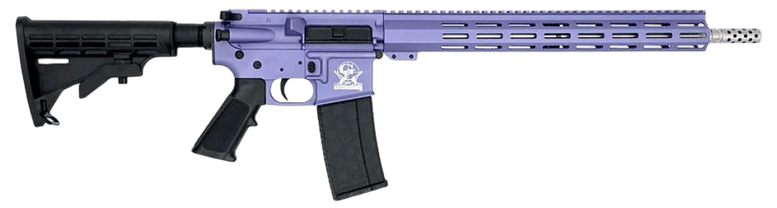 Great Lakes Firearms GL15223SSORC AR-15  223 Wylde 30+1 16" Black Nitride Threaded Barrel, Wild Orchid Cerakote Aluminum Receiver w/Picatinny Rail, M-LOK Handguard, Black Polymer Stock, Mil-Spec Grip