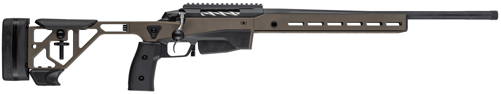 Tikka JRTXAGM31424 T3x Ace Game 22-250 Rem 10+1 24" Fluted Threaded Barrel, Bronze Cerakote Picatinny Rail Aluminum Receiver, M-LOK Handguard, Adjustable Aluminum Stock, Black Polymer Grip