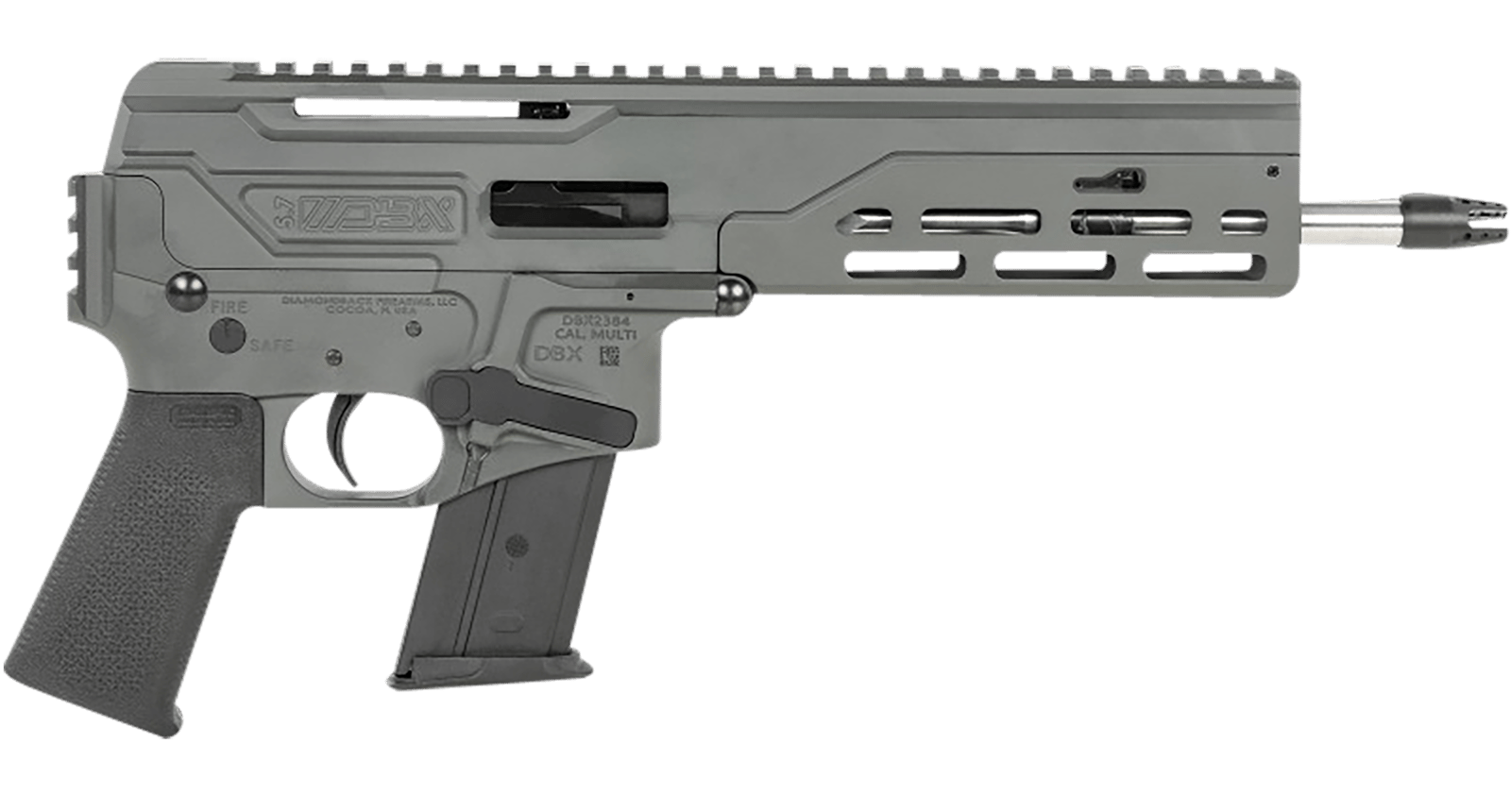 Diamondback DB1614L051 DBX57 CF 5.7x28mm 8" 20+1 Dark Grey Stainless Steel Black Magpul MOE K Grip