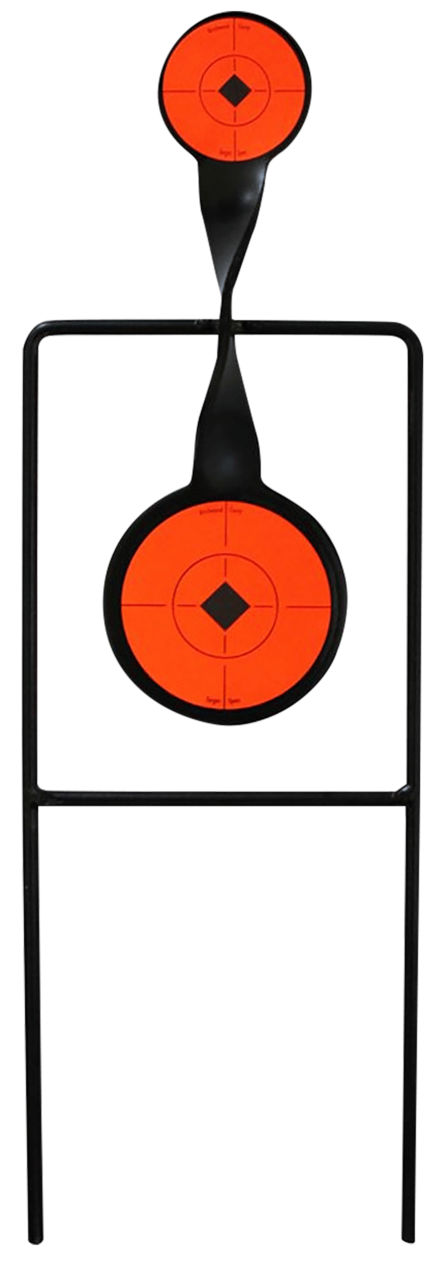 Birchwood Casey 46221 World of Targets Sharpshooter Rimfire Pistol/Rifle AR500 Steel Black/Orange Bullseye Illustration Impact Enhancement Motion
