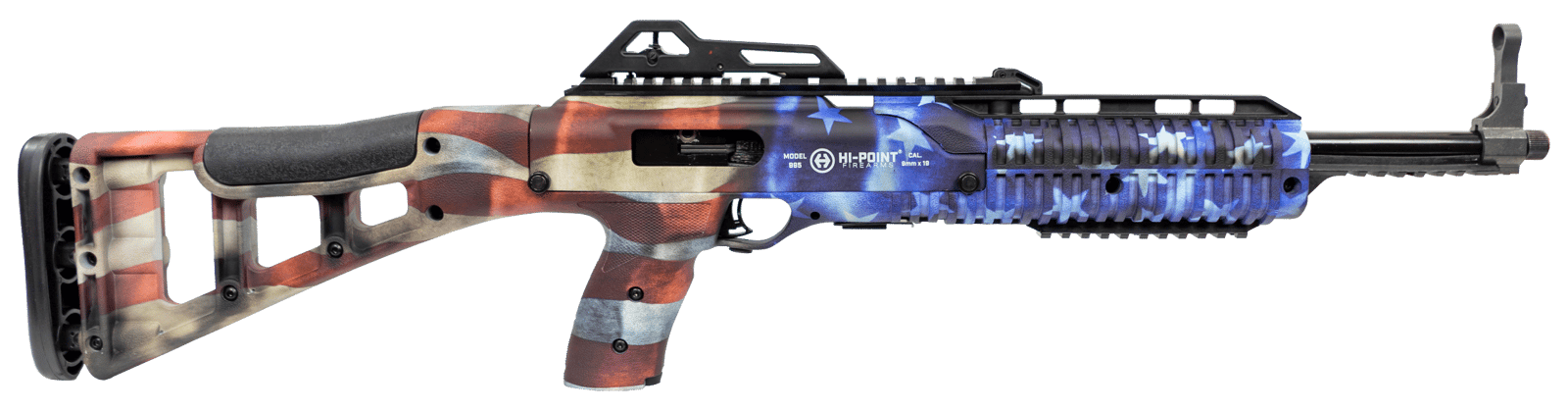 Hi-Point 995TSFLG 995TS Carbine 9mm Luger 16.50" 10+1, American Flag, Skeletonized Stock, Adjustable Sights