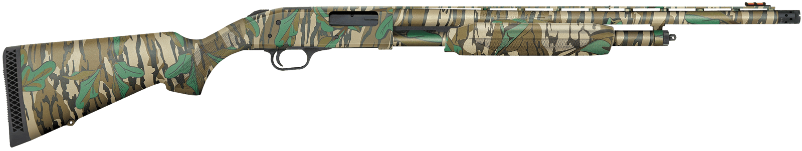 Mossberg 54337 500 Turkey Full Size 20 Gauge Pump 3" 5+1 22" Mossy Oak Greenleaf Vent Rib Barrel, Mossy Oak Greenleaf Optic Ready Receiver, Fixed Mossy Oak Greenleaf Synthetic Stock, Right Hand