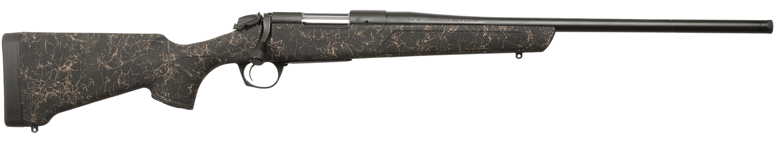 Bergara Rifles B14S901 B-14 Stoke 308 Win 4+1, 20" Graphite Black Cerakote #4.5 Contour Threaded Barrel, Graphite Black Cerakote Steel Receiver, Black Webbed Tan Fixed w/SoftTouch Synthetic Stock