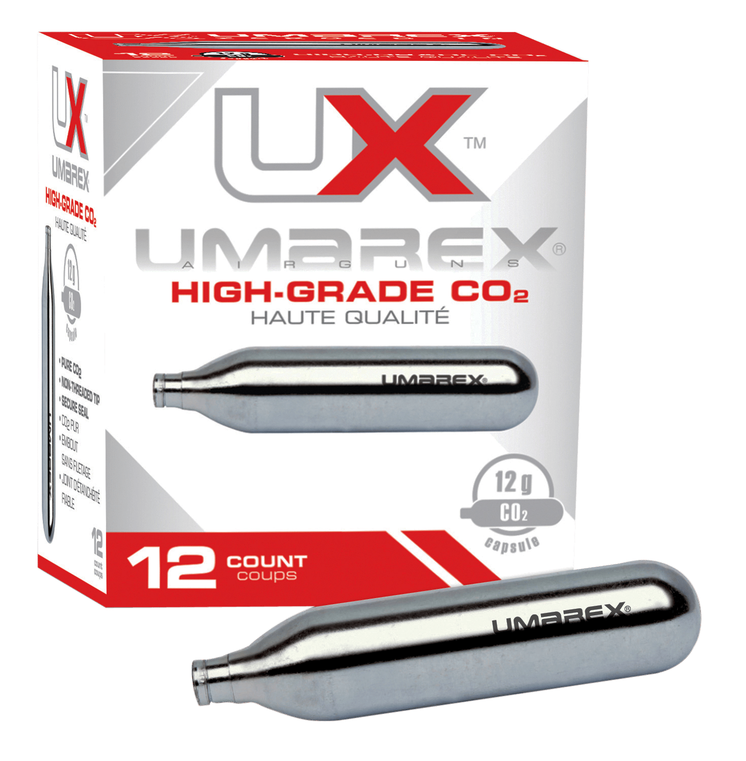 Umarex 2252533 CO2 Cartridge Cylinders 12gram 12/Box