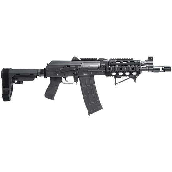 ZASTAVA USA ZPAP85 PSTL 5.56 W/ NIGHT BRAKE, QUAD RAIL, SBA3 BRACE 1-30RD MAGAZINE