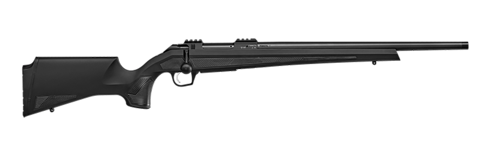 CZ-USA 07420 600+ Alpha 243 Win 5+1 20"  Black Nitride Threaded Barrel, Black Nitride Aluminum Receiver w/Weaver Rail, Black Soft Touch Fixed Polymer Stock
