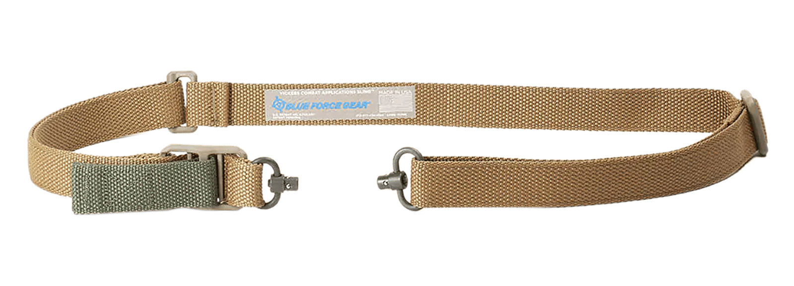 Blue Force Gear VCASPB125AACB Vickers Push Button Sling Coyote Brown Cordura 36"-62" OAL Padded Rifle