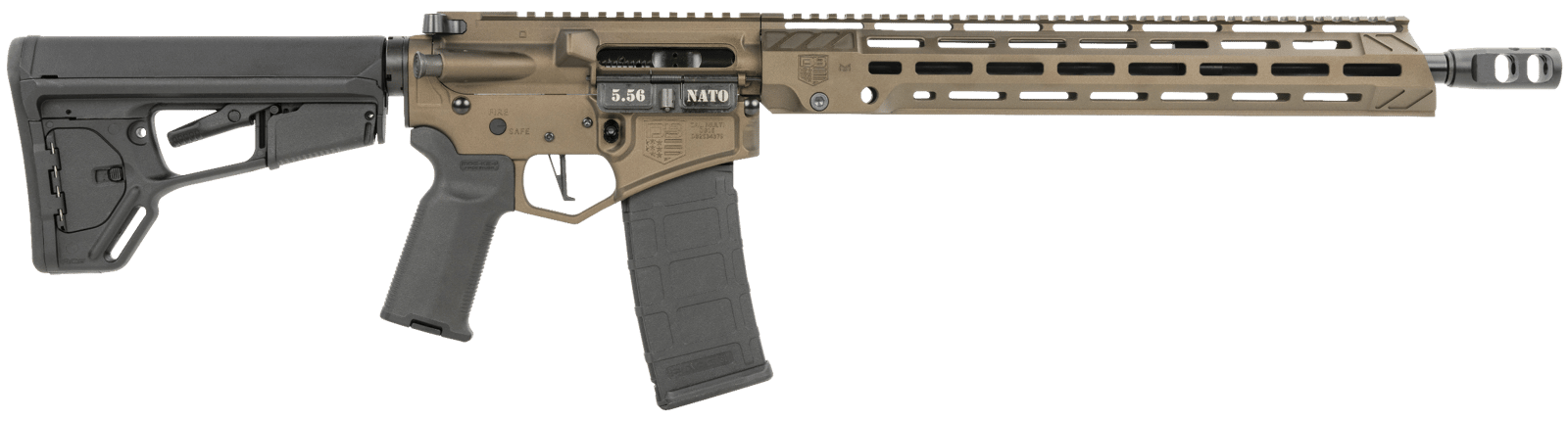 Diamondback DB1758K071 DB15  5.56x45mm NATO 16" 30+1 Midnight Bronze Adjustable Magpul ACS-L Stock Black Magpul MOE-K2+ Grip 15" M-LOK