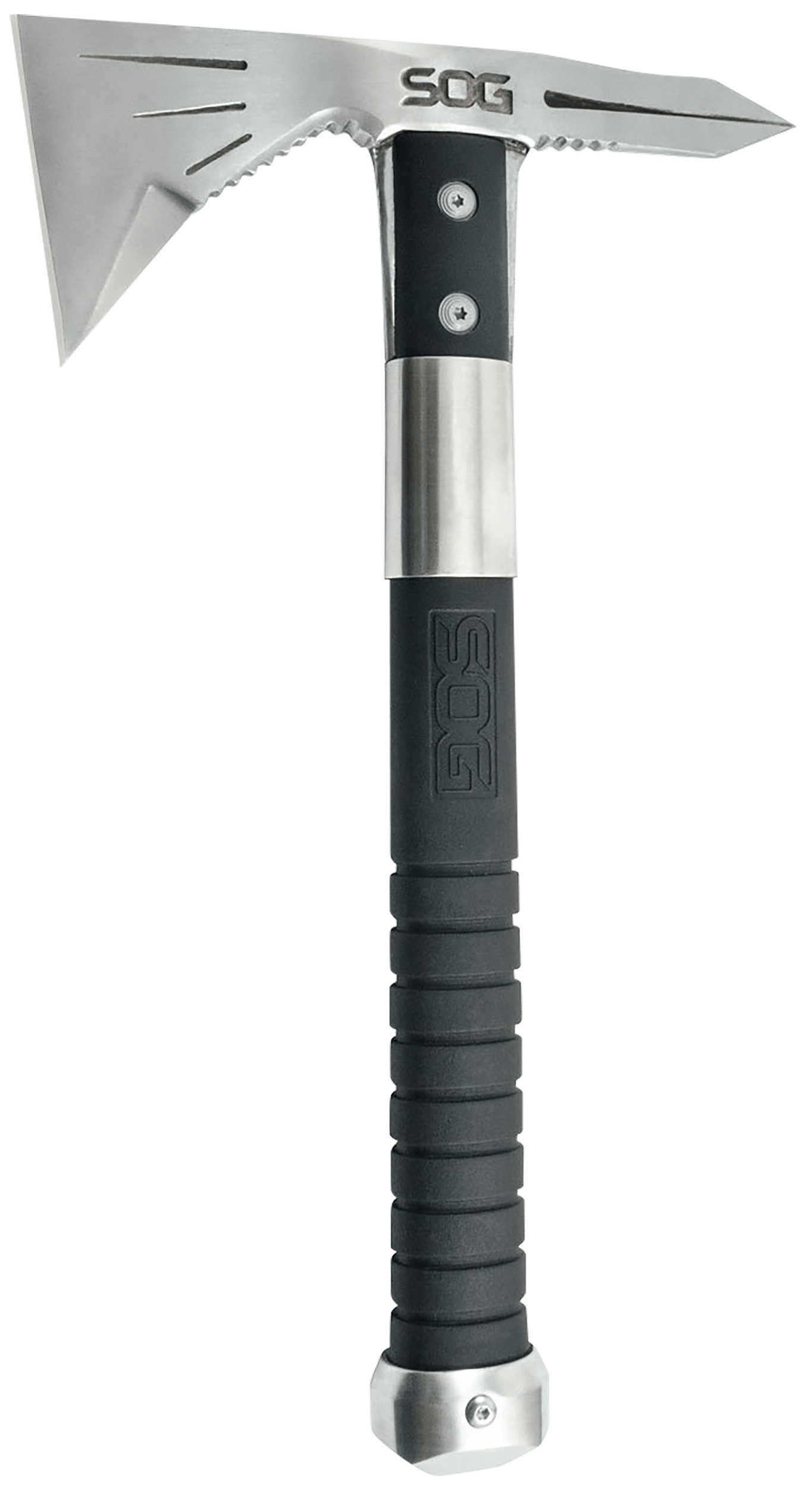 S.O.G SOGF182NCP Voodoo Hawk Mini 2.75" Blade 3Cr13MoV SS Blade Black Side Hammer Checkering w/"SOG" GRN Handle 12.50" Long Tomahawk