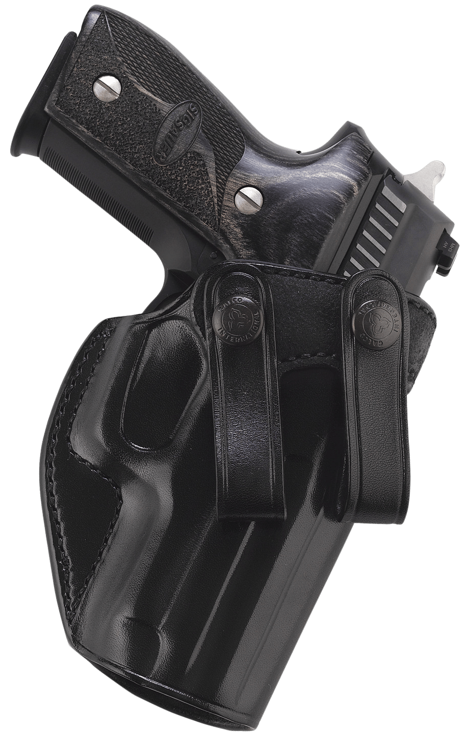 Galco SUM270B Summer Comfort  IWB Black Leather Belt Loop Fits Browning Hi-Power/Springfield SA-35/Girsan MC P35/Match Right Hand