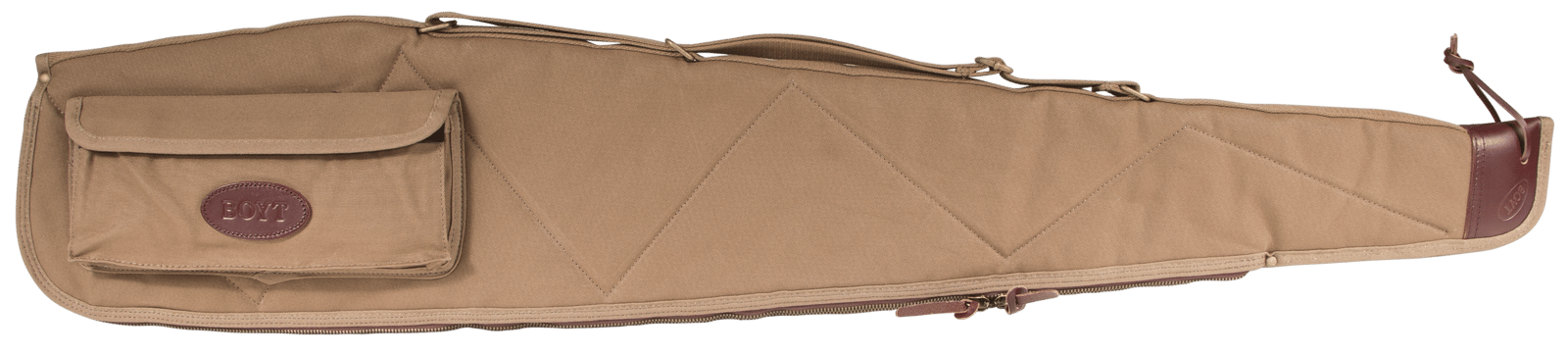 Boyt Harness OGC98PL06 Alaskan Rifle Case 48" Waxed Kahki Canvas w/ Brass Hardware & Quilted Flannel Padding for Scoped Rifles