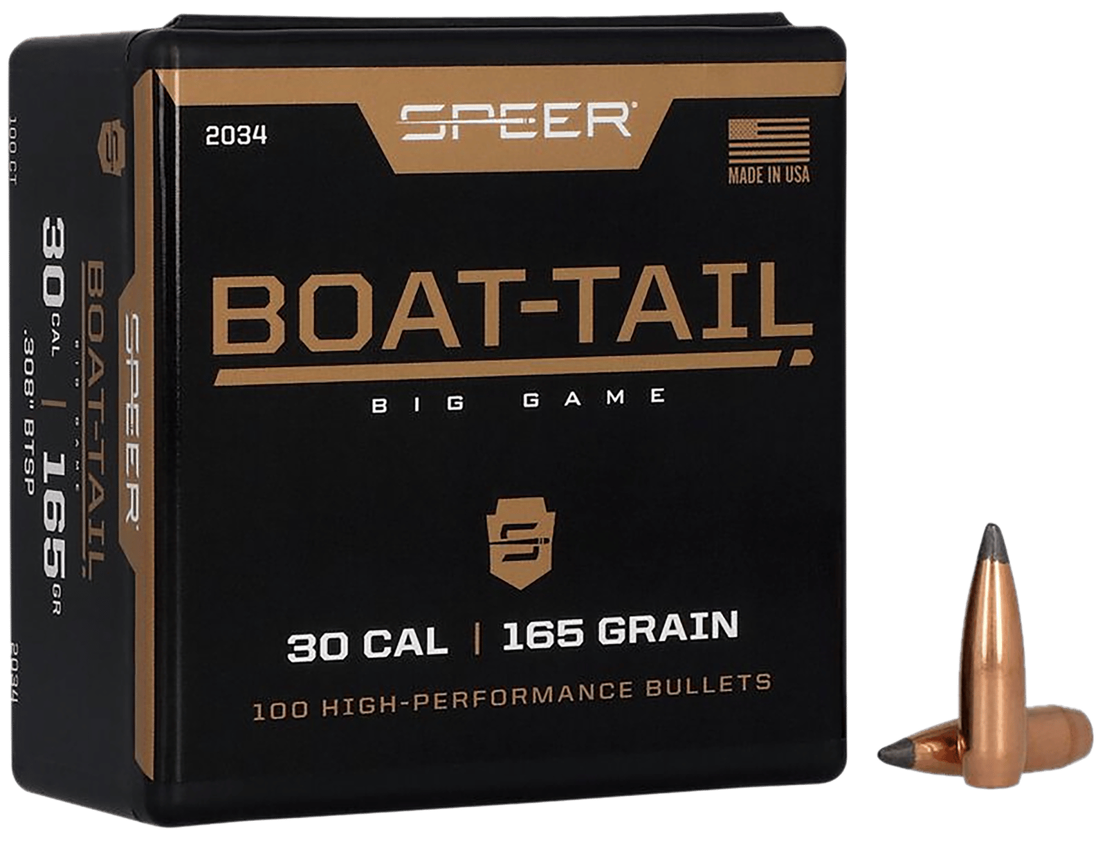 Speer 2034 Boat-Tail  .308 165 gr Spitzer Boat Tail Soft Point