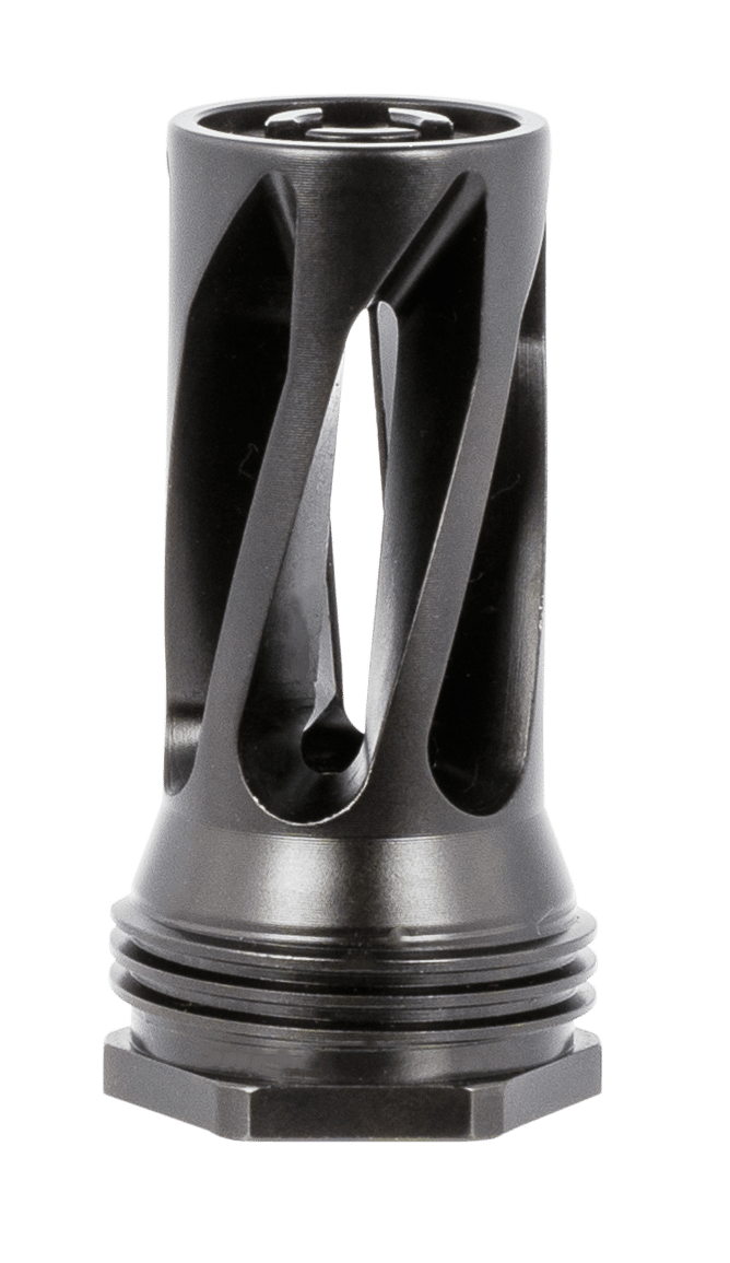 Huxwrx 1677 QD 556 Flash Hider Black with 1/2"-28 tpi Threads,  2.30" OAL & 1.20" Diameter for 5.56x45mm NATO AR-Platform