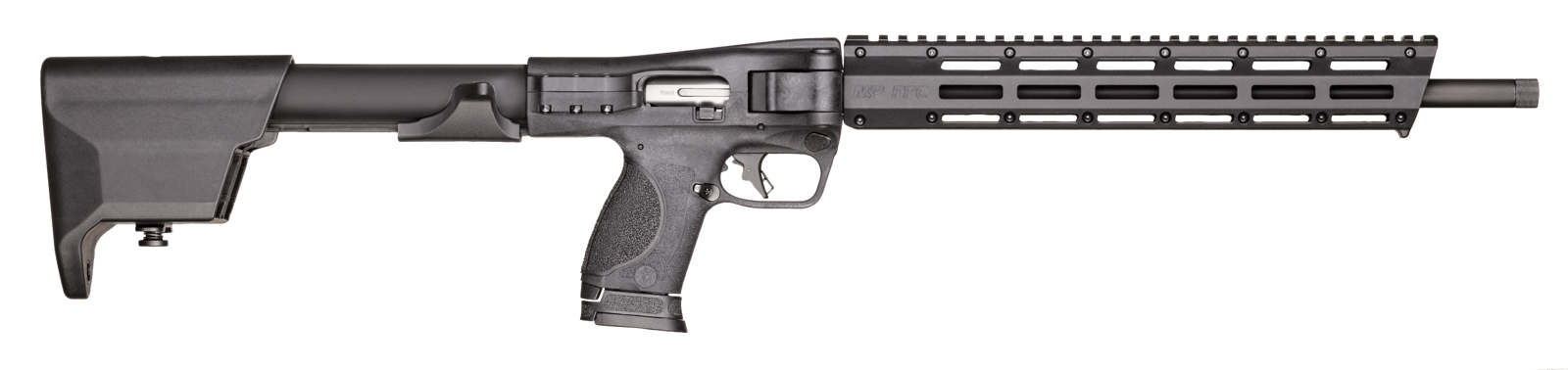Smith & Wesson 12575 M&P FPC  9mm Luger 17+1/23+1 (3) 16.25" Steel Barrel, Black Anodized Receiver, Adjustable Black Stock, M-LOK Slots w/Picatinny Style Rail Black Polymer Grip