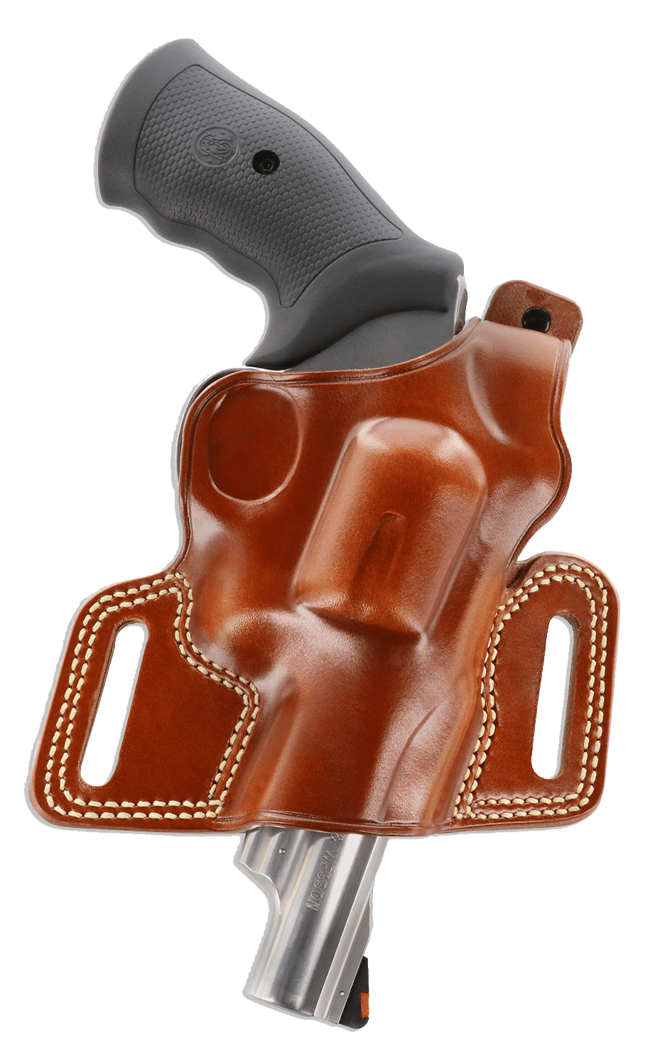 Galco SIL104 Silhouette  OWB Tan Leather Belt Slide Fits Ruger GP100 Fits S&W L Frame Fits 3-4.25" Barrel Right Hand