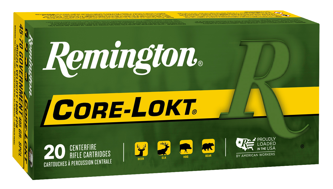 Remington Ammunition 21459 Core-Lokt  45-70Gov 405gr Soft Point Core-Lokt 20 Per Box/10 Case
