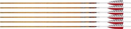 EASTON ARROW 6.5 CARBON LEGACY 500 4" FEATHER LEFT HELI. 6PK