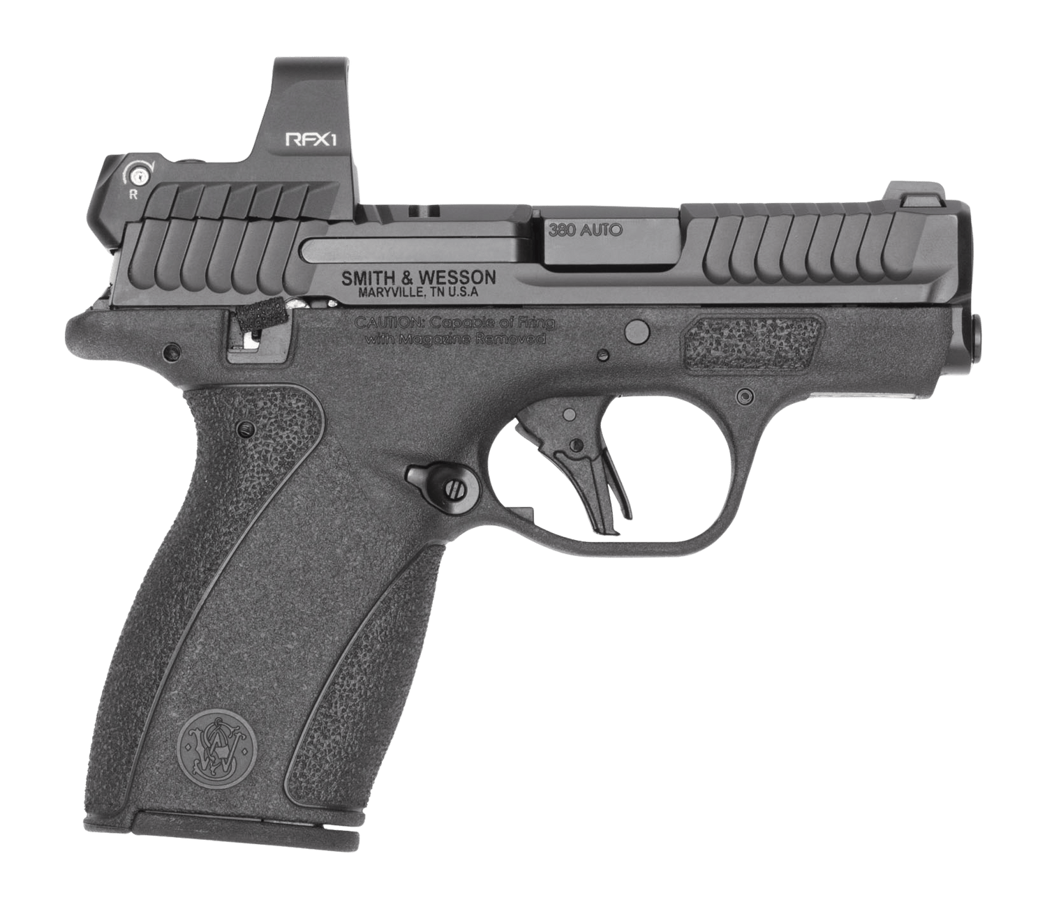 Smith & Wesson 14785 Bodyguard 2.0 w/Optic Micro-Compact 380 ACP 12+1 2.75" Black Armornite Barrel, Black Armornite Stainless Steel Serrated w/Viridian RFX1 Green Dot Slide, Black Polymer Frame, Textu