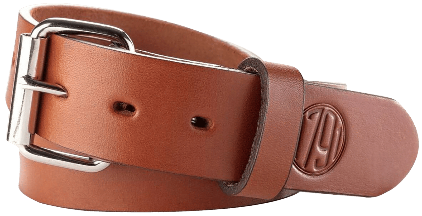 1791 Gunleather BLT014448CBRA 01  Gun Belt Classic Brown Leather 44/48 1.50" Wide Buckle Closure