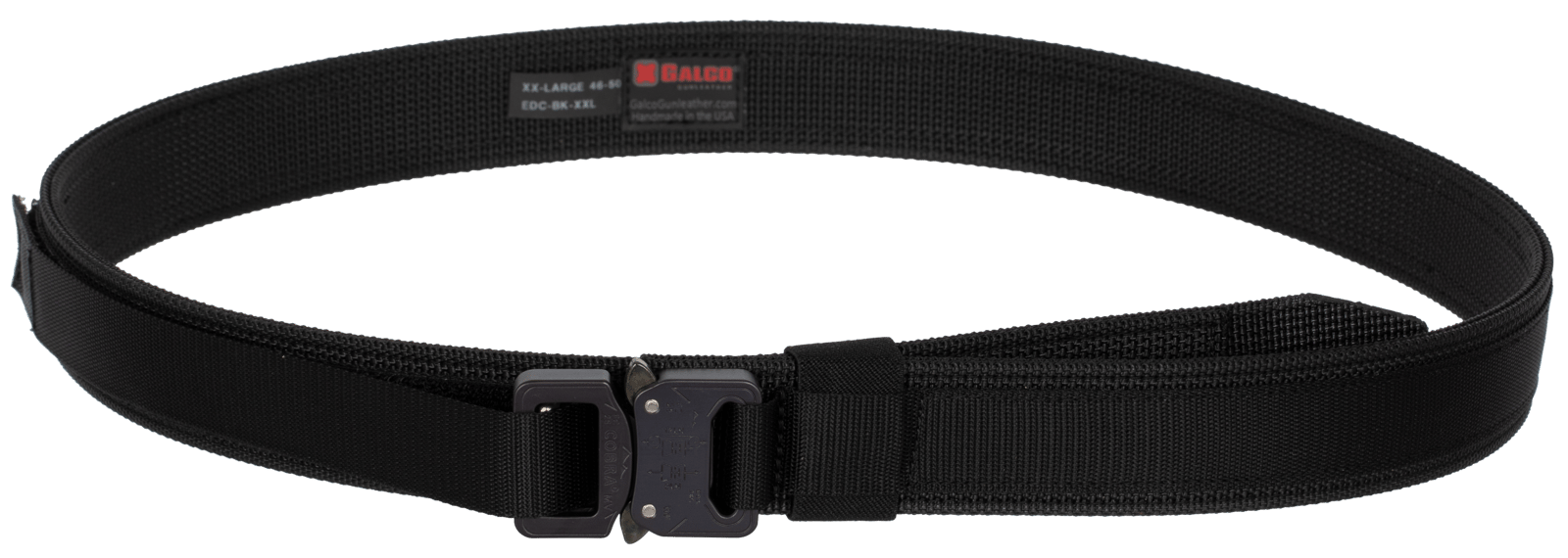 Galco EDCBKXXL Everyday Carry  Black Nylon 46"-50" 1.50" Wide Buckle Closure