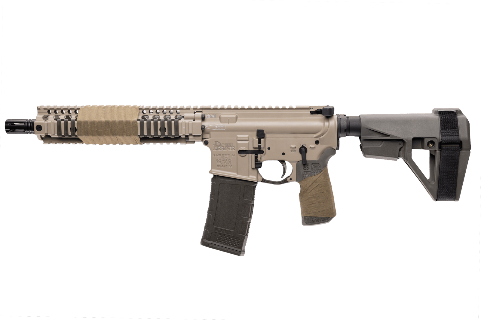 DANIEL DEFENSE MK18 ELITE 300BLK PISTOL 10.3" FDE/ODG SB TACTICAL BRACE 1-30RD MAG