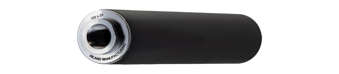 INLAND I-CAN II 7.5" Stainless Steel Black Ceramic 9mm Suppressor, 1/2x28 direct thread base