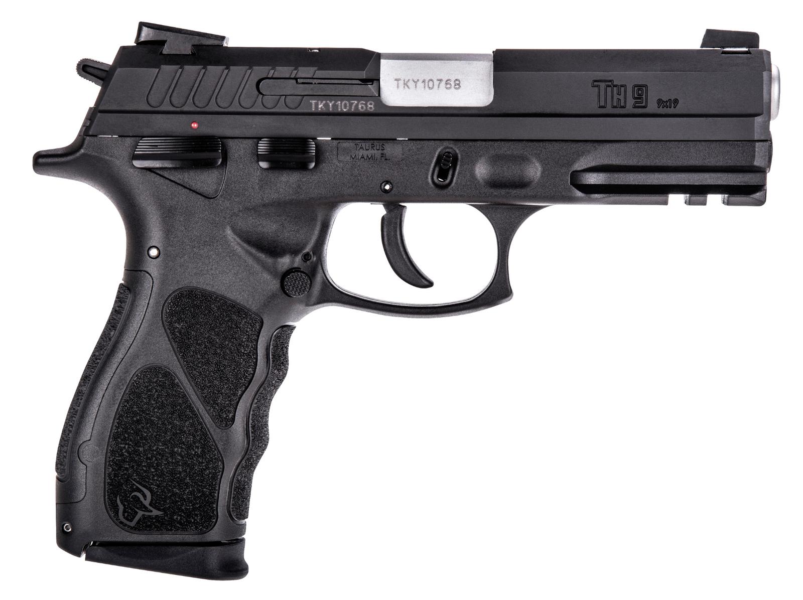 Taurus 1TH9041 TH  Full Size 9mm Luger 17+1 4.27" Matte Stainless Steel Barrel, Matte Black Serrated Slide, Black Polymer Frame w/Picatinny Rail, Black Finger Grooved Polymer Grip Right Hand