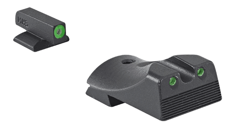 Meprolight USA 412183111 Hyper-Bright  Green Tritium Green Outline Front Sight-Green Tritium Black Outline Rear Sight Kimber 1911 Slant
