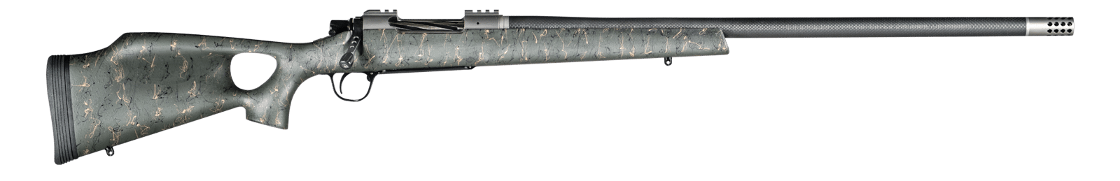 Christensen Arms CA10269315323 Summit TI  Full Size 7mm Rem Mag 3+1, 26" Natural Titanium Steel Threaded Barrel, Natural Titanium Aluminum Receiver, Green w/Black/Tan Accents Fixed Thumbhole Stock