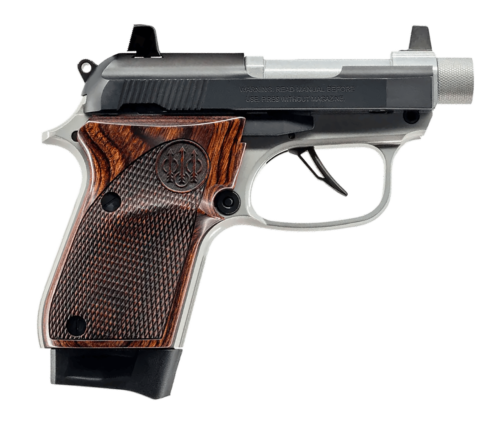 Beretta USA J30X32R8M1 30X Get Home Bag Micro-Compact Frame 32 ACP 8+1 2.90" Inox Barrel, Black Carbon Steel Serrated Slide, Inox Aluminum Frame, Textured Wood Grip