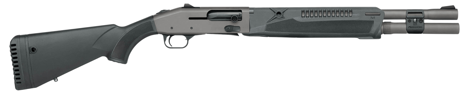 Mossberg 85170 940 Pro 12 Gauge 7+1 18.50" Tungsten Gray Cerakote Barrel, Tungsten Gray Cerakote Aluminum Drilled & Tapped Receiver, Black Fixed Synthetic Stock