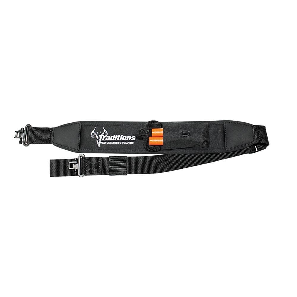 Traditions NitroFire Rifle Sling with Hook & Loop Pouch to Hold Firesticks Black