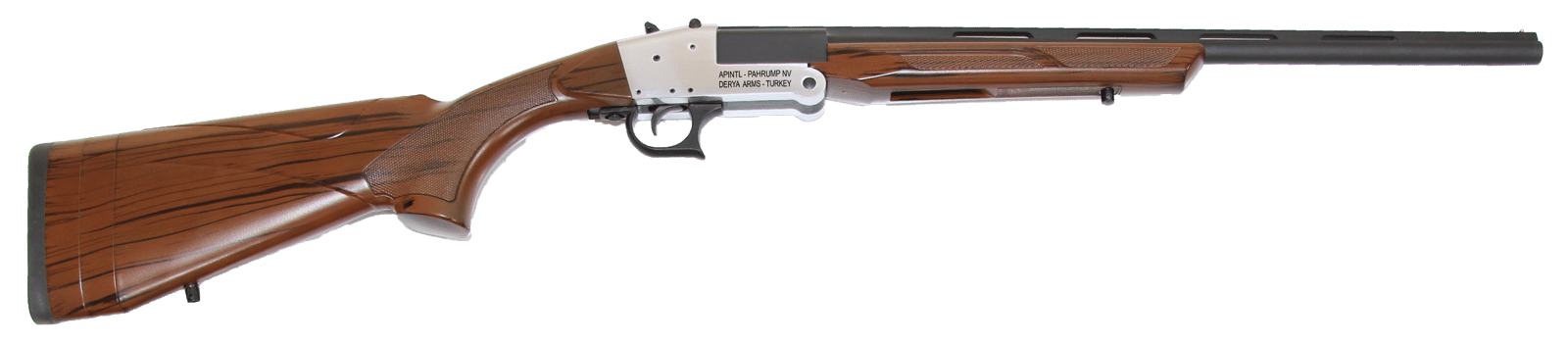Rock Island TK104 Traditional Single Shot 410 Gauge with 20" Black Parkerized Barrel, 3" Chamber, 1rd Capacity, Silver Anodized Metal Finish & Woodgrain Finish Synthetic Stock Right Hand (Full Size)