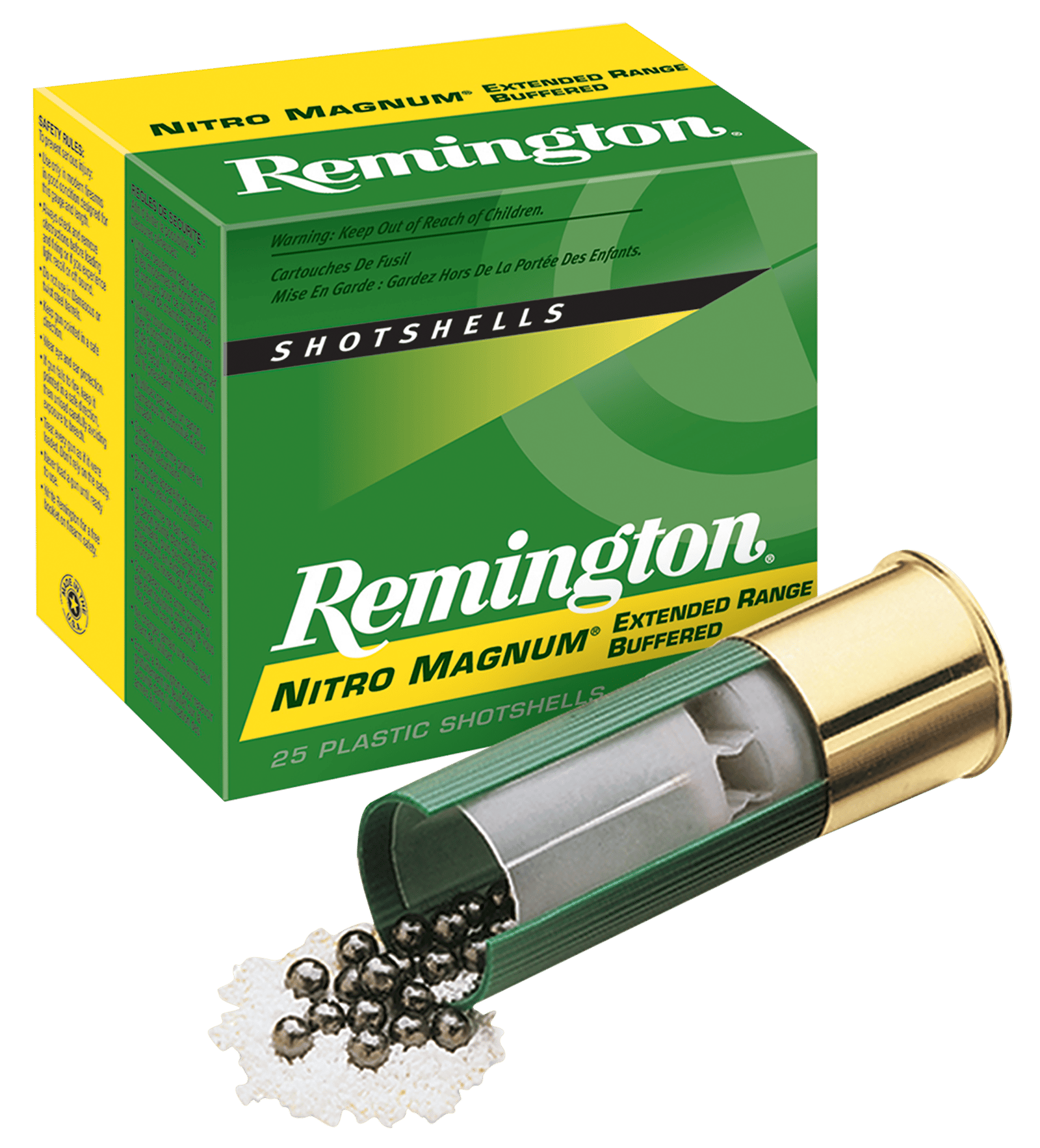 Remington Ammunition 20672 Nitro Magnum  20Gauge 3" 1 1/4oz 4Shot 25 Per Box/10 Case