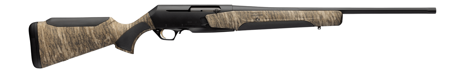 Browning 039029227 BAR MK4 Hunter Full Size 7mm Rem Mag 3+1 24" Matte Blued Steel Barrel &  Aluminum Alloy Drilled & Tapped Receiver, Mossy Oak Bottomland Adj Shim Synthetic Stock