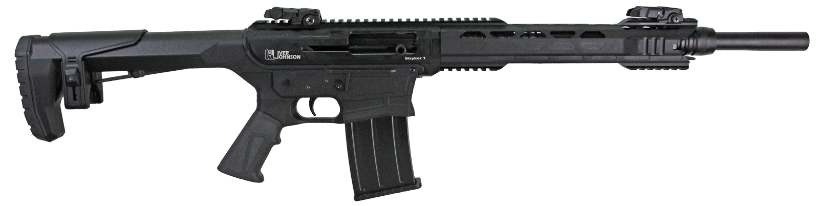 Iver Johnson Arms STRYKER1 Stryker 1 12 Gauge Semi-Auto 5+1 20" Black Steel Barrel, Black Picatinny Rail Receiver, Adj Cheekrest Black Synthetic Stock