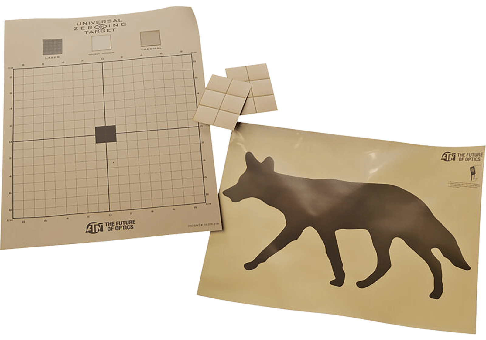 ATN ACMKIRTGCY Thermal Target Kit Coyote Paper 30" x 24" Brown Includes 12 Plasters/2 Targets