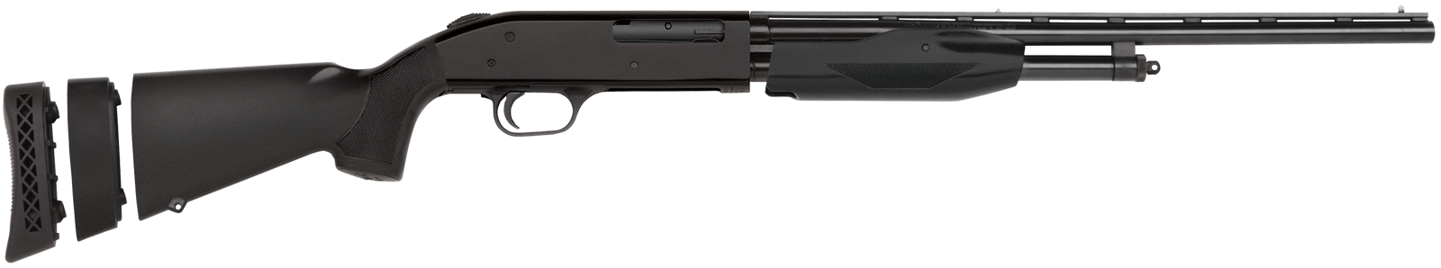 Mossberg 50358 510 Super Bantam Youth 410 Gauge Pump 3" 2+1 18.50" Blued Vent Rib Steel Barrel, Blued Steel Receiver, Black Synthetic Stock w/Adjustable LOP Spacer
