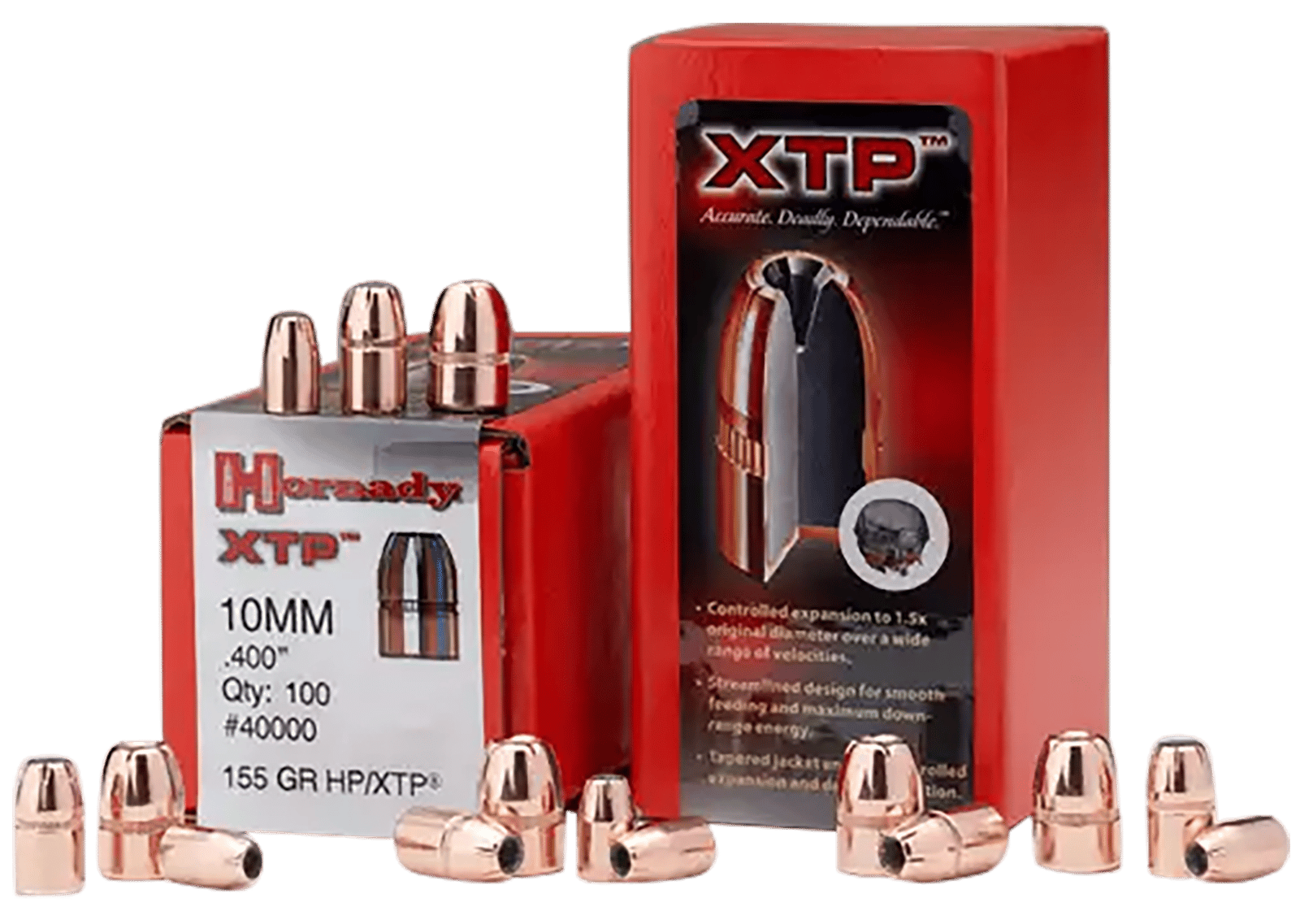 Hornady 40060 XTP  10mm Auto .400 200 gr Hollow Point XTP 100 Per Box/ 15 Case