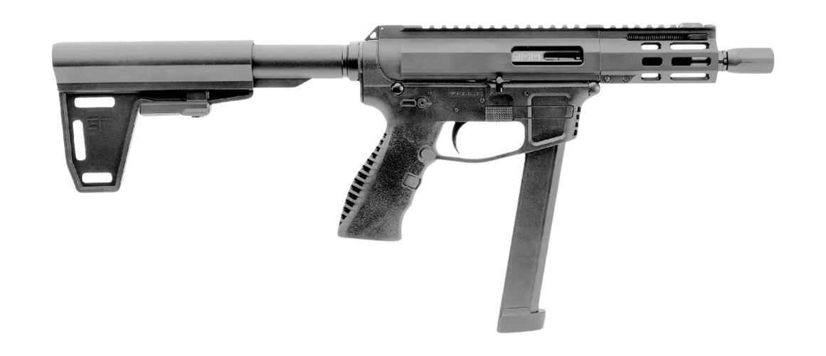Gforce Arms GFHYB545 Jawbone  45 ACP 26+1 5" Black QPQ Threaded Barrel, Black Anodized Aluminum Alloy Receiver w/Picatinny Rail,  Ace of Brace Paddle Pistol Brace, Black Polymer Grip, Ambidextrous