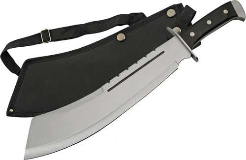 SZCO RITE EDGE 13.5" BLACK BULLY MACHETE SS BLADE W/SHTH