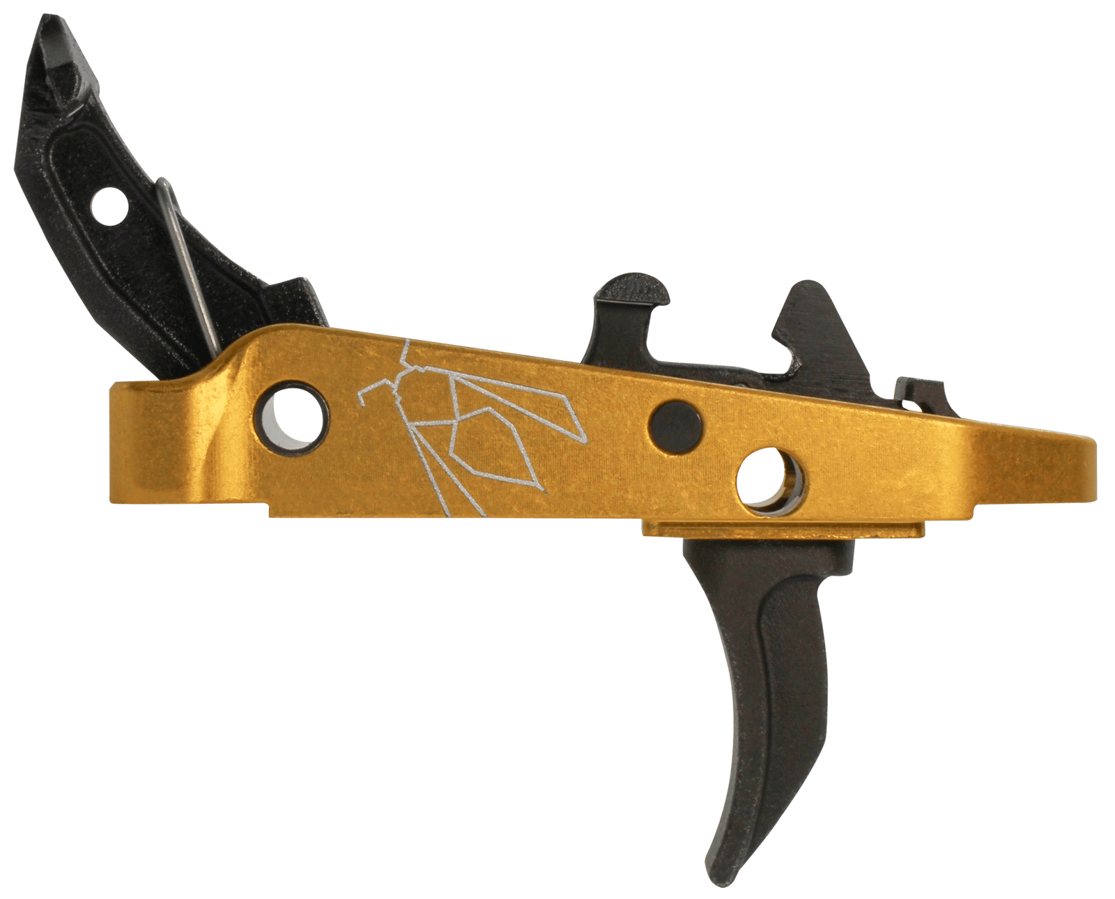 CMC Triggers 47507 Drop-In Yella Jacket Combat Trigger Group 2.0 Single-Stage Curve with 3.50 lbs Draw Weight, Black w/ Yellow Housing
