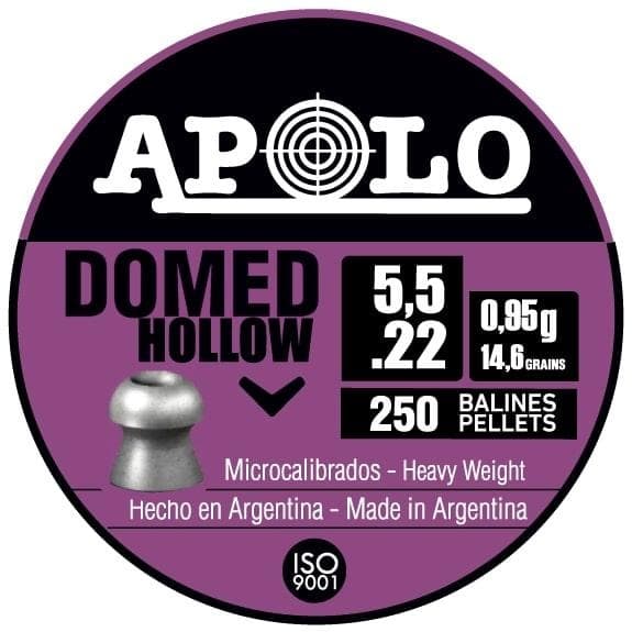 Hatsan Apolo Domed Hollow Air Rifle Pellets 22 Cal 14.6 gr 250/ct