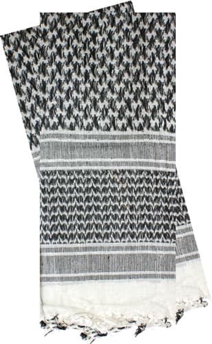 RED ROCK SHEMAGH HEAD WRAP WHITE/BLACK