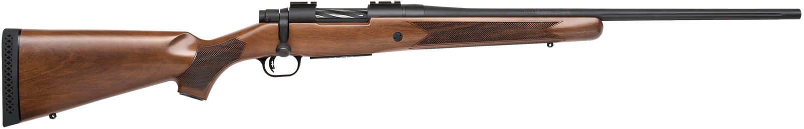 Mossberg 27861 Patriot Walnut Full Size 308 Win 5+1 22" Matte Blued Fluted Barrel, Matte Blued Steel Receiver, Walnut Wood Stock
