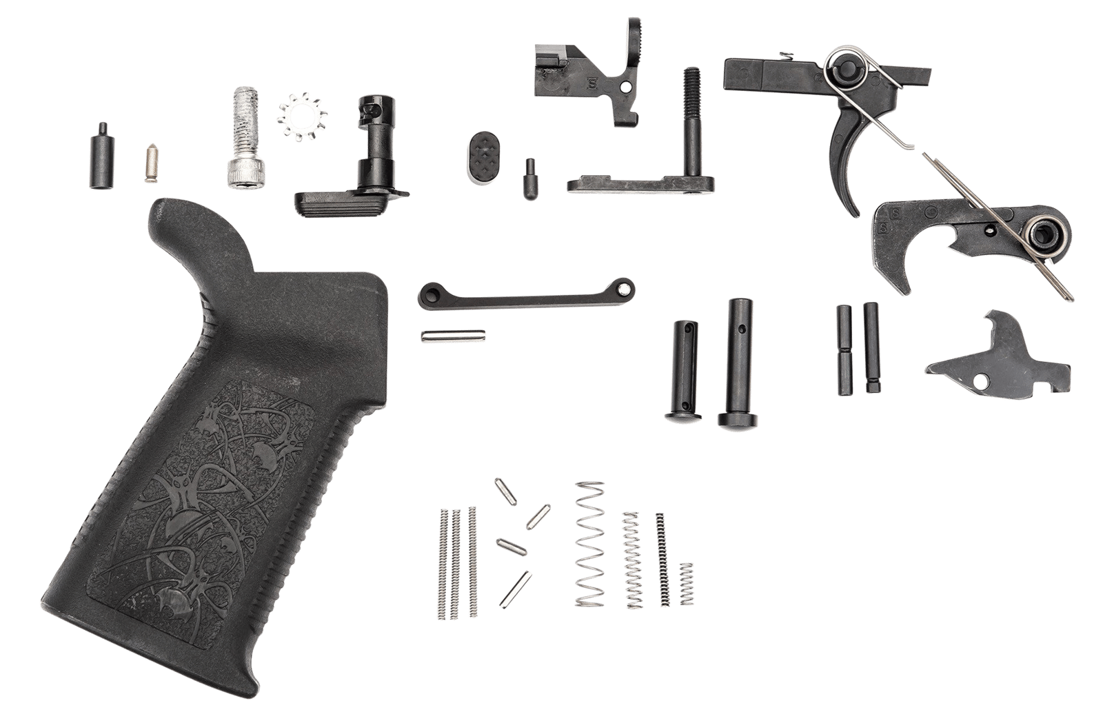 Spikes Tactical SLPK101 Lower Parts Kit  Multi-Caliber Black Oxide Stainless Steel AR-Platform